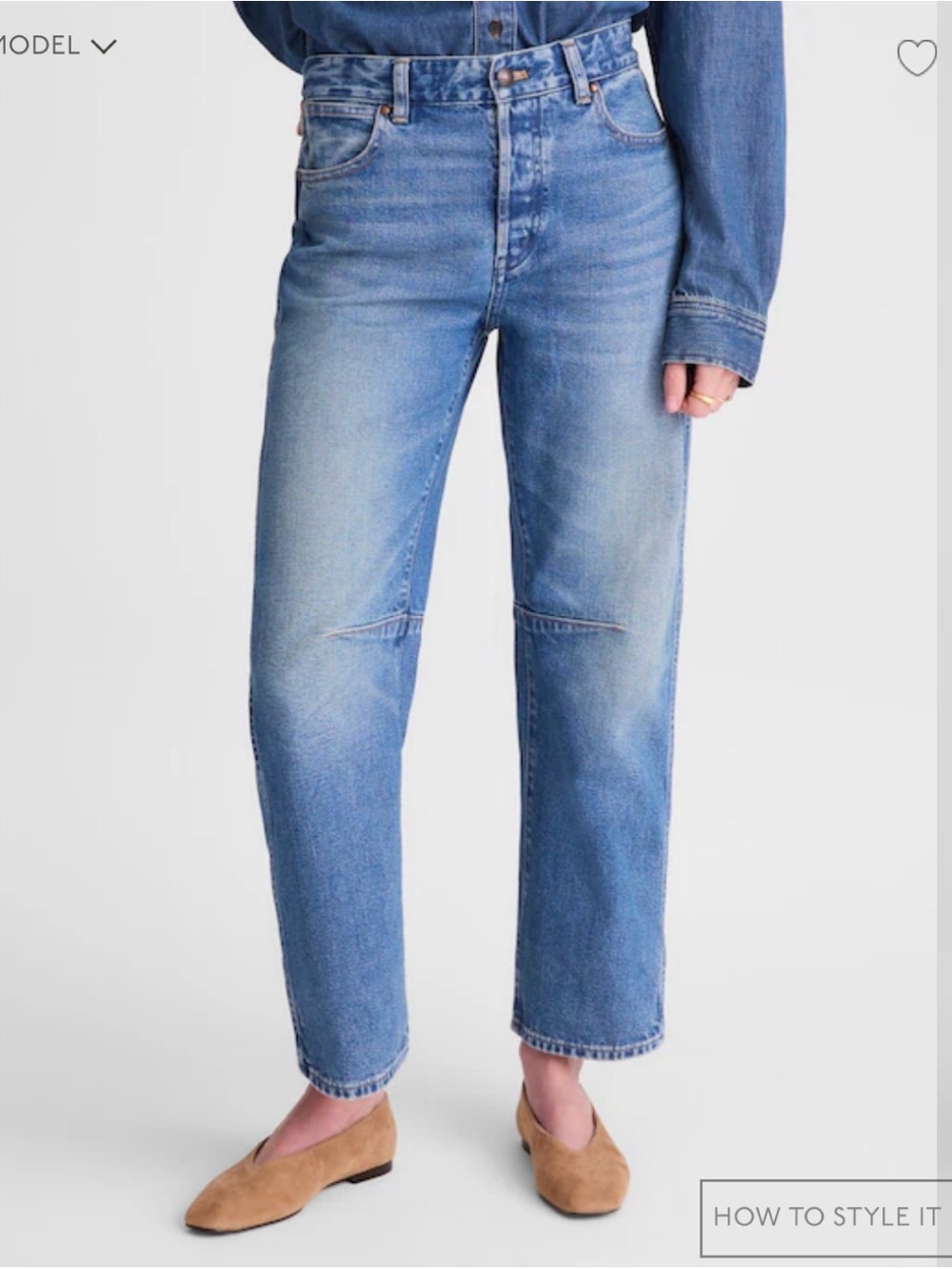 Madewell Darted Barrel Leg Jean